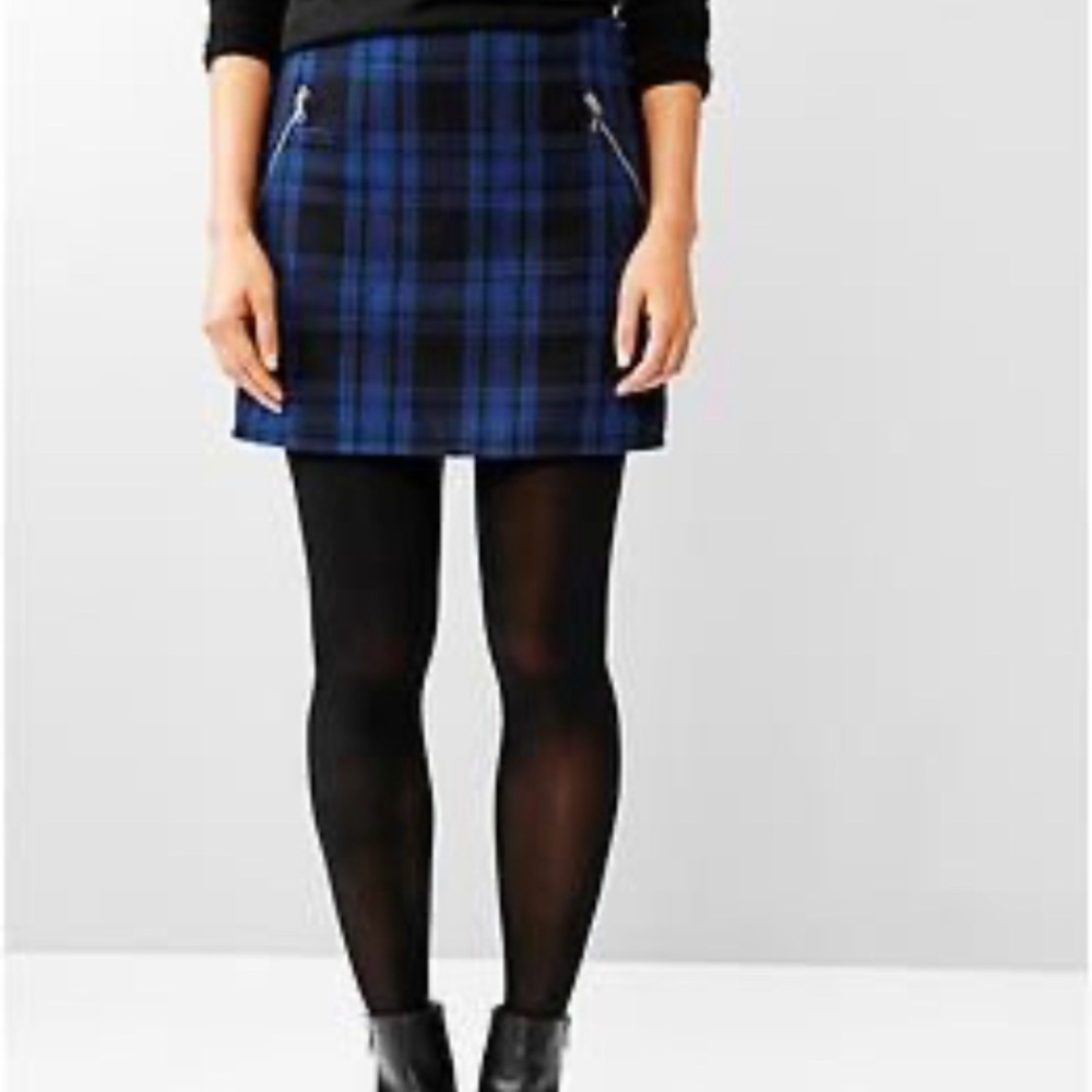 NWT Gap wool blend plaid mini skirt